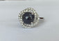 51 Bague en or blanc avec alexandrite ALGT 3,32 ct et diamants 58 Facettes ring