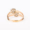 54 Toi & Moi - Bague marguerites en or rose et diamants 58 Facettes LMB-390
