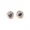 Boucles d'oreilles marguerites en or jaune, saphirs et diamants 58 Facettes LMB-329