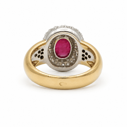 54 Bague en or blanc et or jaune, rubis et diamants 58 Facettes 1.0002290/6
