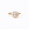 55.5 Bague ancienne - Bague entourage en or jaune, platine et diamants 58 Facettes LMB-291
