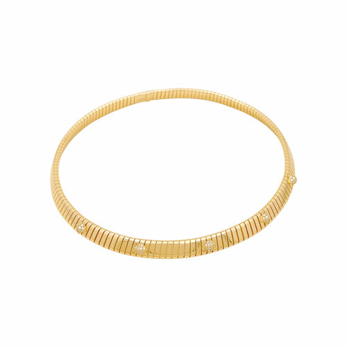 Collier Bulgari Tubogas - Collier en or jaune et diamants 58 Facettes 35955