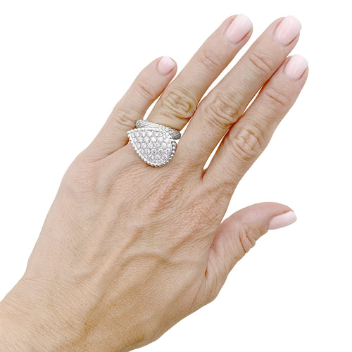Bague 50 Boucheron Serpent Bohème - Bague motif L en or blanc et diamants 58 Facettes 35956