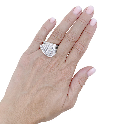 Bague 50 Boucheron Serpent Bohème - Bague motif L en or blanc et diamants 58 Facettes 35956