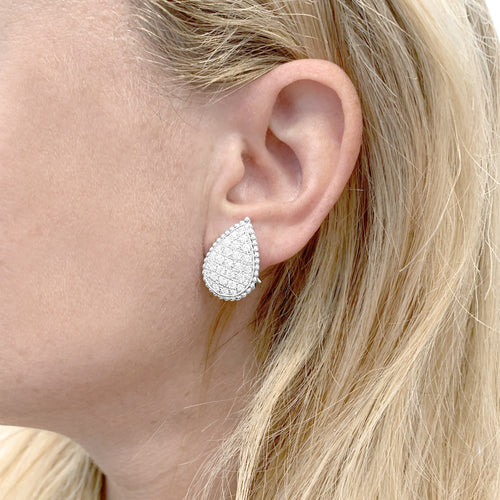 Boucles d'oreilles Boucheron Serpent Bohème - Boucles d'oreilles motif L en or blanc et diamants 58 Facettes 35957
