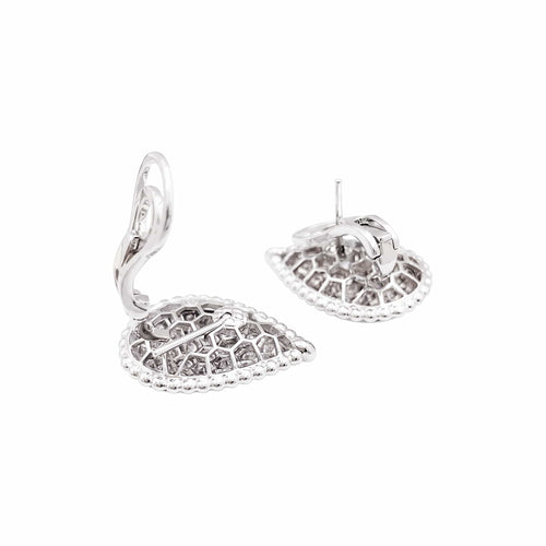 Boucles d'oreilles Boucheron Serpent Bohème - Boucles d'oreilles motif L en or blanc et diamants 58 Facettes 35957