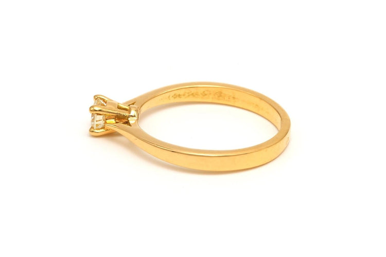 52 Solitaire contemporain - Bague en or jaune 18 carats et diamant 58 Facettes 19410