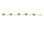 Napoléon III - Bracelet en or jaune 18 carats et chrysoprases 58 Facettes B271