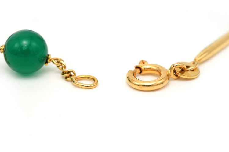 Napoléon III - Bracelet en or jaune 18 carats et chrysoprases 58 Facettes B271