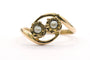 47 Art Nouveau - Bague en or jaune 18 carats et perles 58 Facettes 22473