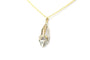 Pendentif Art déco en or jaune et blanc 18 carats serti de strass 58 Facettes 23046