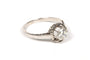53 Solitaire Art déco - Bague en or blanc et diamant 58 Facettes 21604