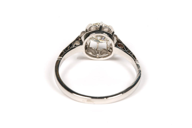 53 Solitaire Art déco - Bague en or blanc et diamant 58 Facettes 21604
