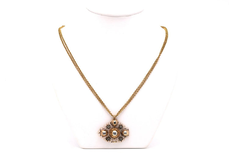 Napoléon III - Collier en or jaune 18 carats et diamants taille rose 58 Facettes B485