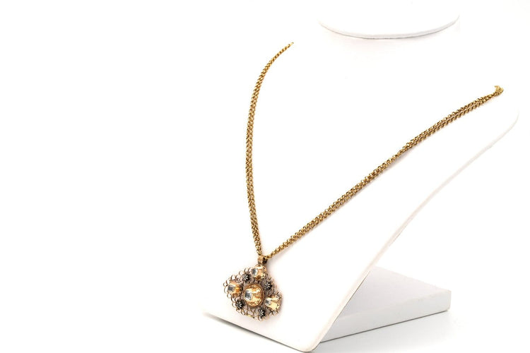 Napoléon III - Collier en or jaune 18 carats et diamants taille rose 58 Facettes B485