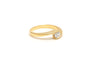 52 Bague contemporaine en or jaune 18 carats et diamant 58 Facettes 22350
