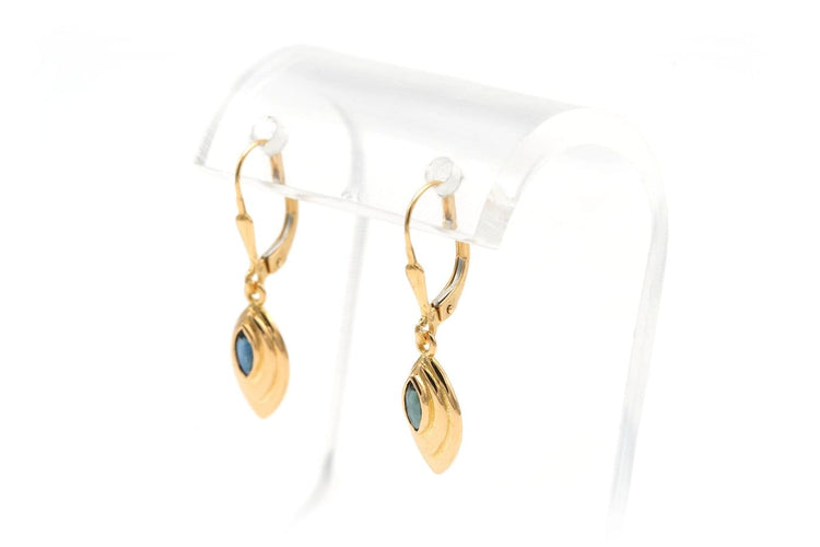 Boucles d'oreilles 1970 en or jaune 18 carats et saphirs 58 Facettes 22471