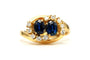53 Bague contemporaine en or jaune 18 carats, saphirs et diamants 58 Facettes 22739