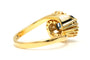 53 Bague contemporaine en or jaune 18 carats, saphirs et diamants 58 Facettes 22739