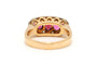 56 Art Déco - Bague en or jaune, rubis et diamants 58 Facettes 22751