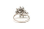 51 Bague contemporaine en or blanc 14 carats sertie de zirconiums 58 Facettes B746