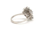 51 Bague contemporaine en or blanc 14 carats sertie de zirconiums 58 Facettes B746