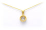 Pendentif contemporain en or jaune 18 carats et diamants 58 Facettes 22913