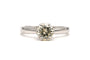 57 Bague contemporaine en or blanc et diamant taille brillant 58 Facettes 23012