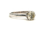 57 Bague contemporaine en or blanc et diamant taille brillant 58 Facettes 23012