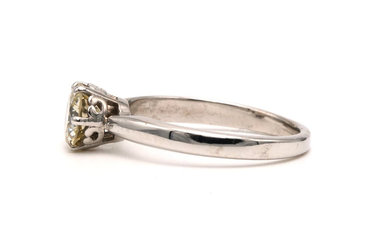57 Bague contemporaine en or blanc et diamant taille brillant 58 Facettes 23012