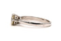 57 Bague contemporaine en or blanc et diamant taille brillant 58 Facettes 23012