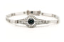 Art Déco - Bracelet en or blanc, saphir et diamants taille rose 58 Facettes 23105