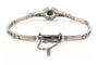 Art Déco - Bracelet en or blanc, saphir et diamants taille rose 58 Facettes 23105