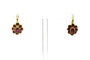 Boucles d'oreilles en or jaune 18 carats et grenats 58 Facettes 23268
