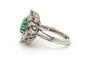 53 Bague contemporaine en or blanc, émeraude et diamants 58 Facettes 23331
