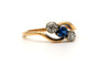 54 Art Nouveau - Bague en or jaune, saphir et diamants 58 Facettes B807