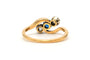 54 Art Nouveau - Bague en or jaune, saphir et diamants 58 Facettes B807