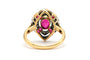 57 Bague Art déco en or jaune, rubis et diamants 58 Facettes 23204