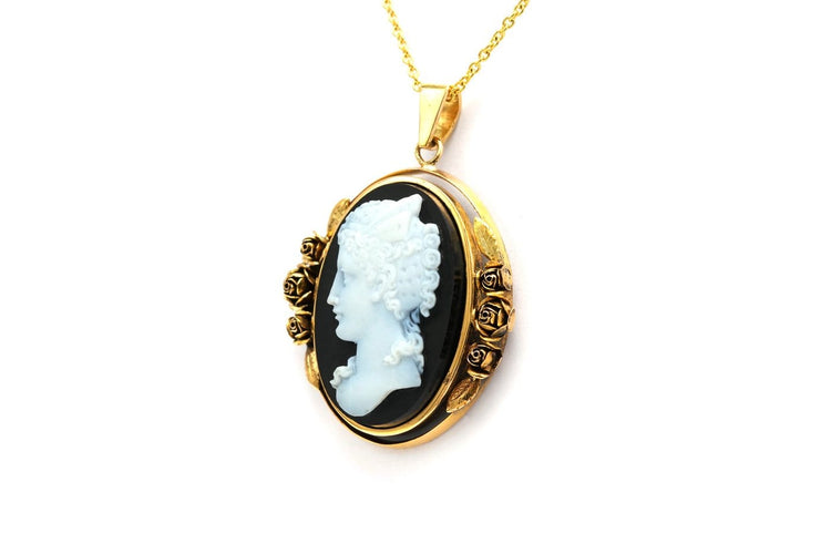 Napoléon III - Pendentif en or jaune 18 carats et agate 58 Facettes B840