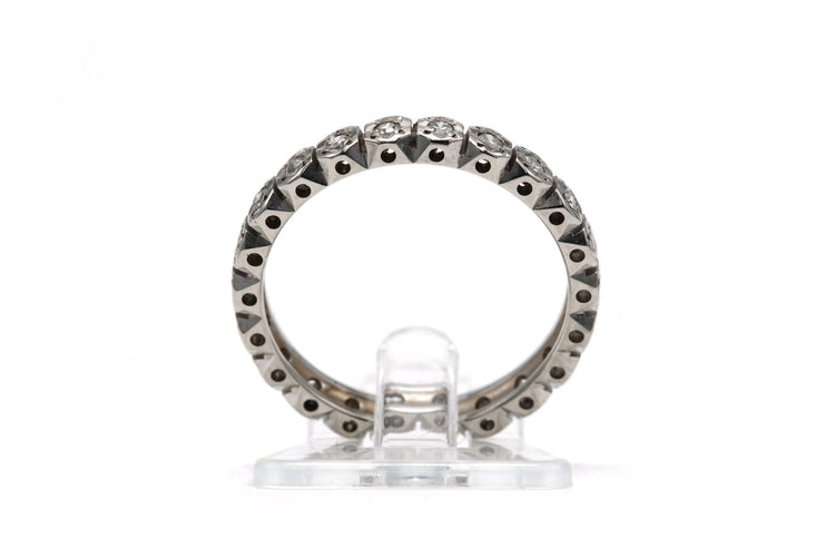 51 Alliance américaine en or blanc 18 carats et diamants 58 Facettes 23718