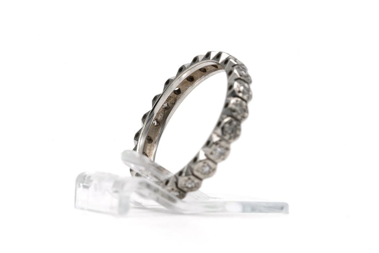 51 Alliance américaine en or blanc 18 carats et diamants 58 Facettes 23718