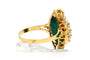 59 Années 50 - Bague en or jaune, perles et chrysoprase 58 Facettes B862