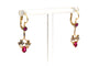 Art nouveau - Boucles d'oreilles en or jaune, rubis et perles 58 Facettes B864