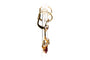 Art nouveau - Boucles d'oreilles en or jaune, rubis et perles 58 Facettes B864