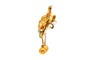 Napoléon III - Broche en or jaune sertie de turquoises 58 Facettes B872