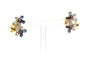 Boucles d'oreilles en or jaune 18 carats, saphirs, rubis et diamants 58 Facettes 23691