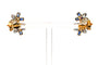 Boucles d'oreilles en or jaune 18 carats, saphirs, rubis et diamants 58 Facettes 23691