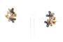 Boucles d'oreilles en or jaune 18 carats, saphirs, rubis et diamants 58 Facettes 23691