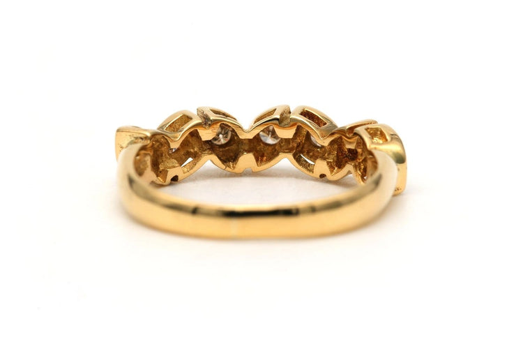 49 Bague contemporaine en or jaune et diamants 58 Facettes 23830