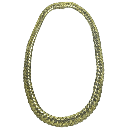 Collier Collier maille anglaise en or jaune 18 carats 58 Facettes 250367